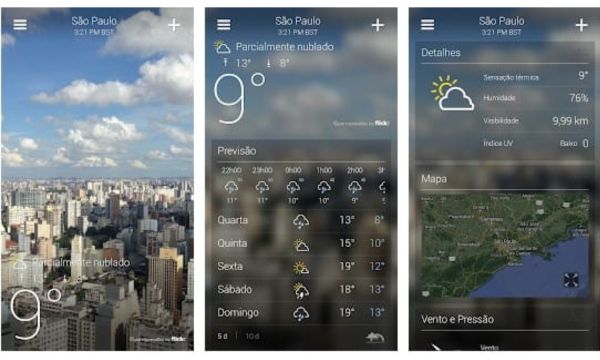 Aplicación meteorológica - Yahoo Weather